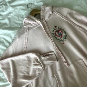NWT Free People Keepsake Hoodie Sweatshirt Oversized Cotton Size L